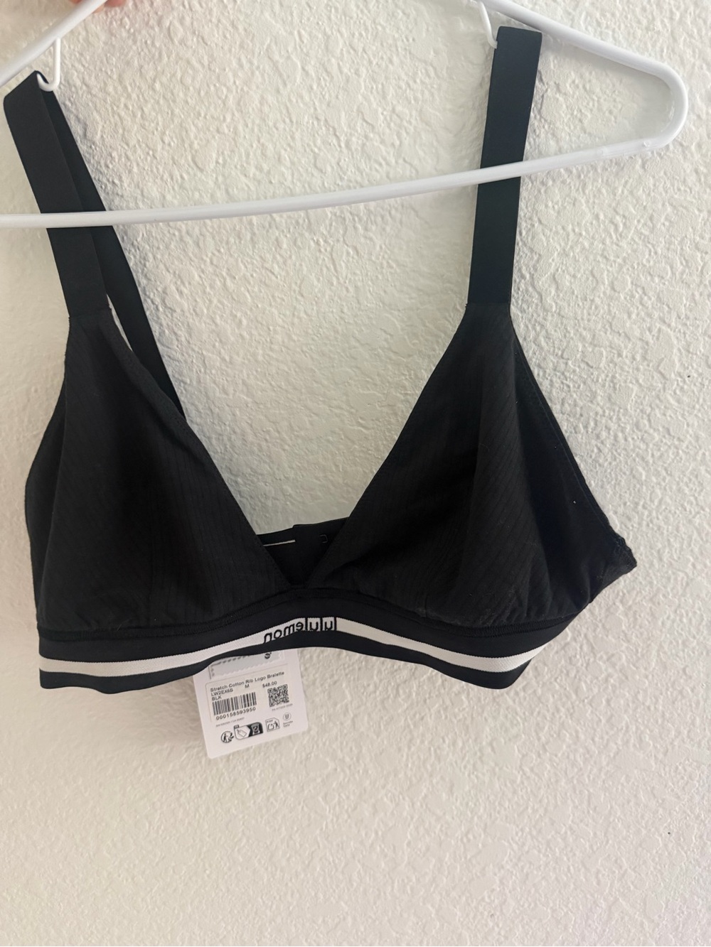 lululemon athletica Black Bralette with White Contrast Band